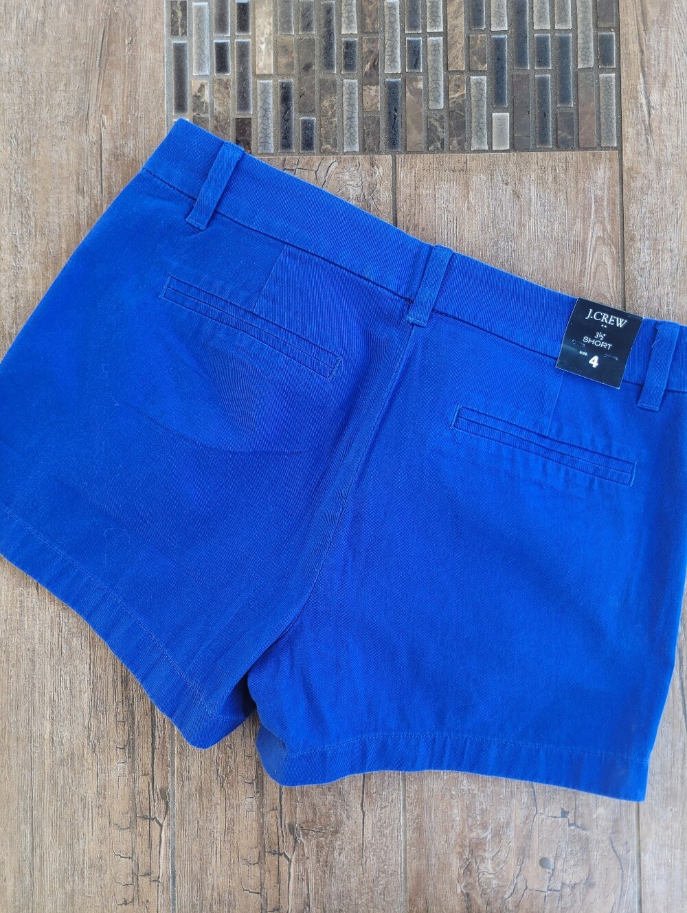 J Crew 3.5in Classic Chino Short Regal Blue Women's Size 4 NWT - Picture 5 of 7